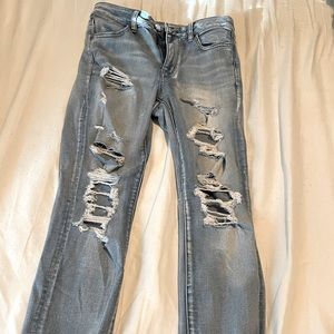 American Eagle super stretch ripped jeans